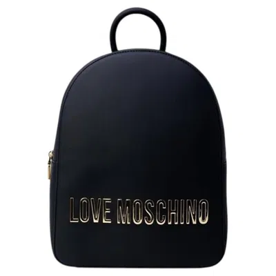 Pre-owned Love Moschino Logo-embossed Eco-leather Backpack � Black