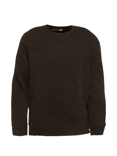 Pre-owned Love Moschino Logo-embossed Sweatshirt In Black