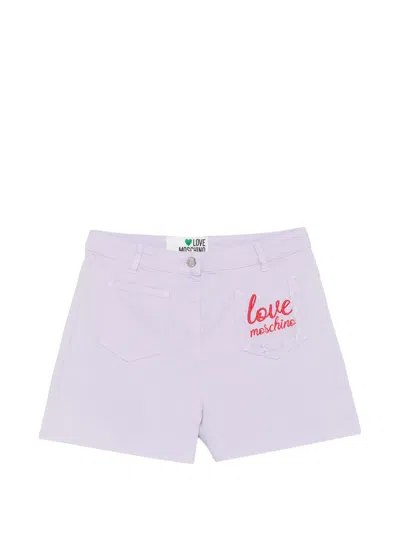 Love Moschino Logo-embroidered Shorts In Multi