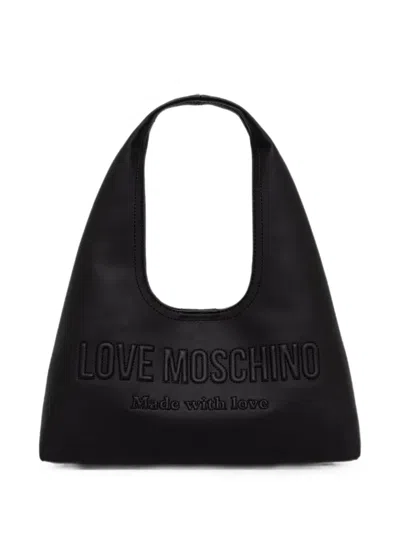 Love Moschino Logo-embroidered Tote Bag In Black