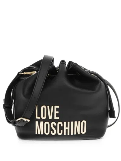 Love Moschino Logo-lettering Bucket Bag In Black