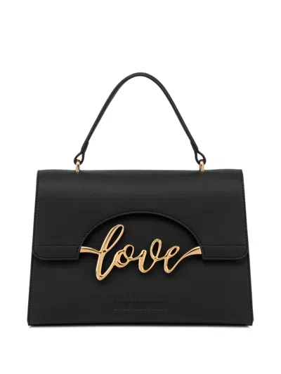 Love Moschino Logo-lettering Shoulder Bag In Black