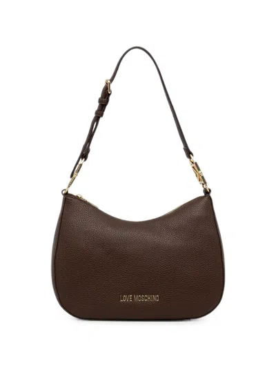 Love Moschino Logo-lettering Shoulder Bag In Brown