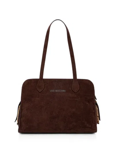 Love Moschino Logo-lettering Tote Bag In Brown
