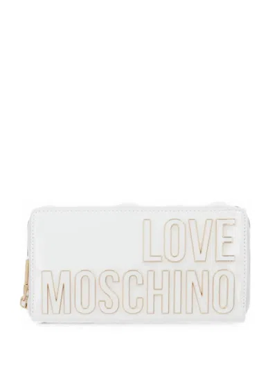 Love Moschino Logo-lettering Zip-around Wallet In Pink