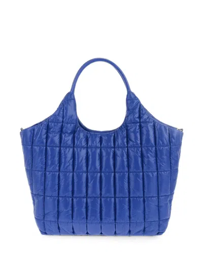 Love Moschino Logo-patch Tote Bag In Blue