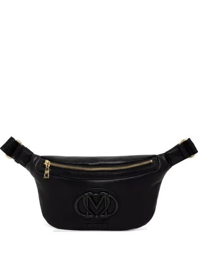 Love Moschino Logo-plaque Belt Bag In Black
