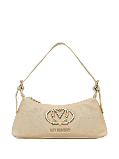 Love Moschino Logo-plaque Shoulder Bag In Pink