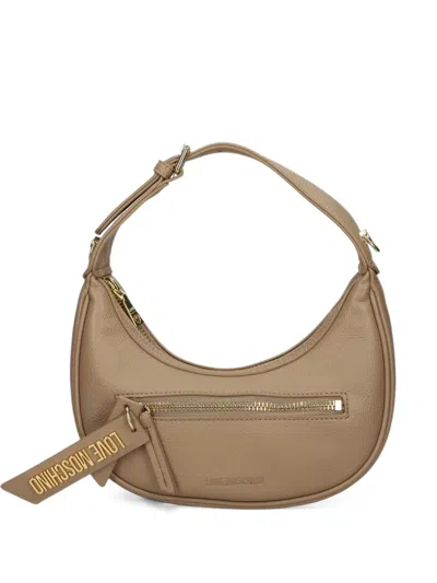 Love Moschino Logo-plaque Shoulder Bag In Pink