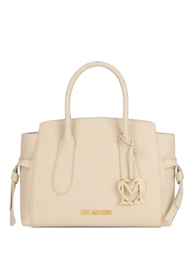 Love Moschino Logo-plaque Shoulder Bag In Purple