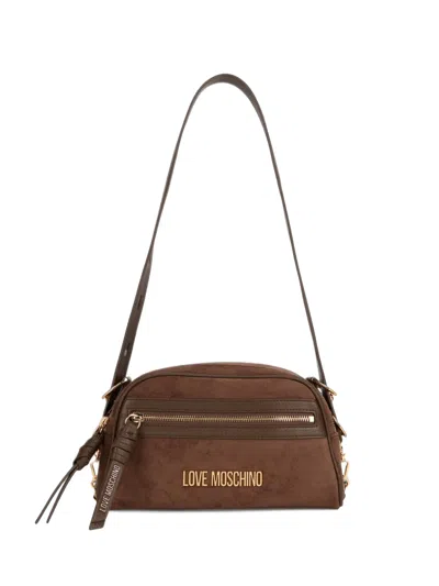 Love Moschino Logo-plaque Shoulder Bag In White