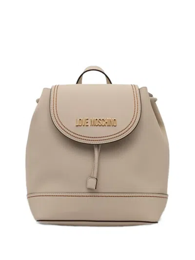 Love Moschino Logo-plaque Top-handle Backpack In Red