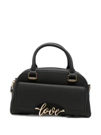 Love Moschino Logo-plaque Tote Bag In Black