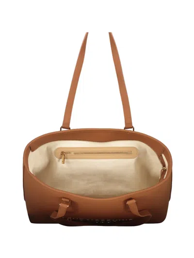 Love Moschino Logo-plaque Tote Bag In Brown