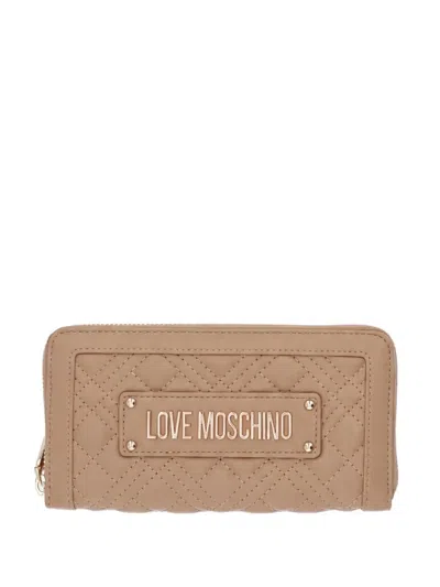 Love Moschino Logo-plaque Wallet In Brown