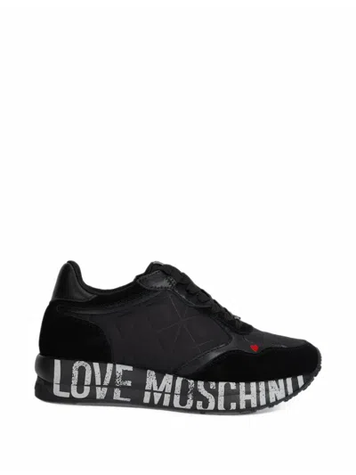 Love Moschino Logo-print Sneakers In Black