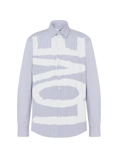 Love Moschino Logo-print Striped Shirt In Multi