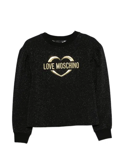 Love Moschino Logo-print Sweatshirt In Black
