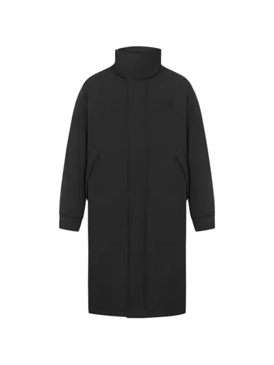 Love Moschino Long, Lightweight Nylon Down Jacket In Black