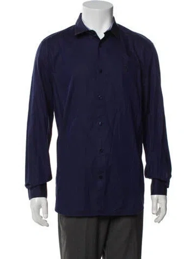 Pre-owned Love Moschino Long Sleeve Dress Shirt In Blue