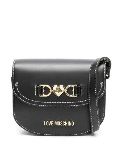 Love Moschino Love Chain Cross Body Bag In Black