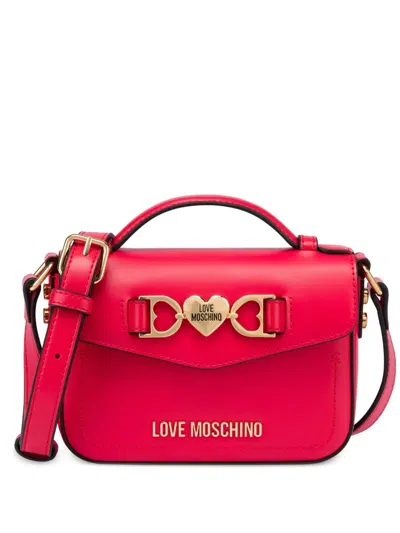 Love Moschino Love Chain Cross Body Bag In Rot
