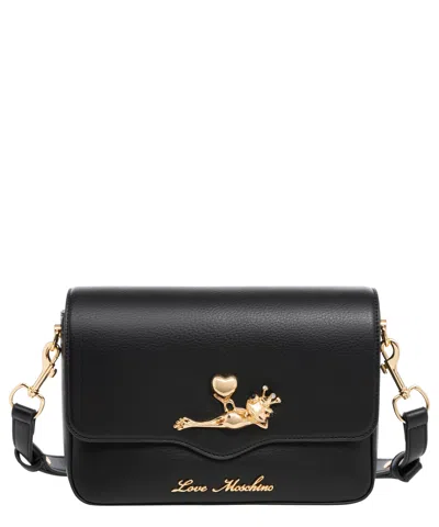 Love Moschino Love Funny Shoulder Bag In Black