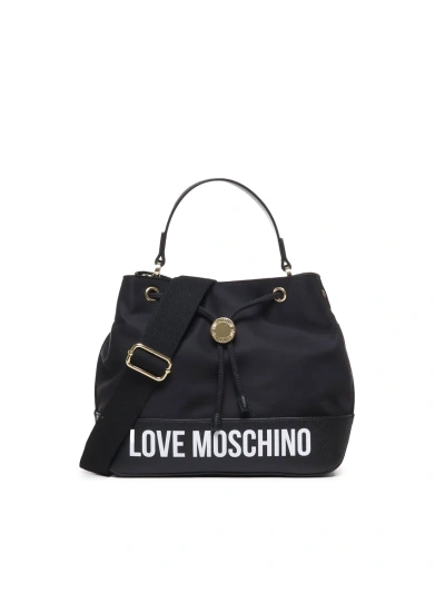 Love Moschino Love Handbag With Shoulder Strap In Black
