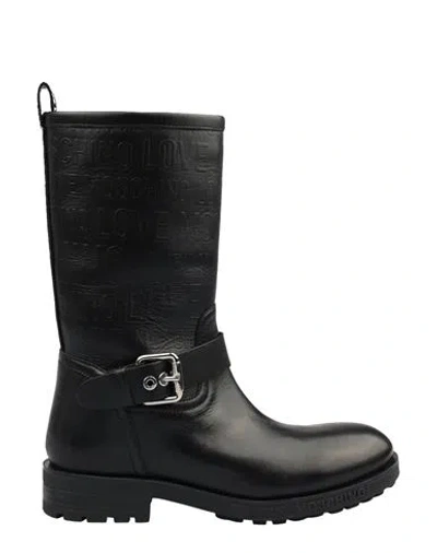 Love Moschino Boots Woman Boot Black Size 7 Leather