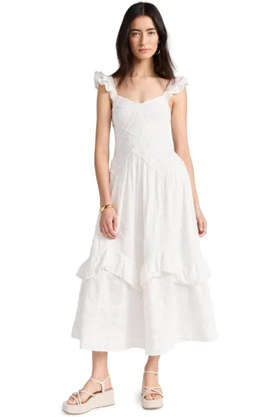 Love Moschino Loveshackfancy Women's Brin Dress, Bright White