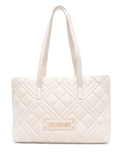 Love Moschino Matelassé Shoulder Bag In Neutrals