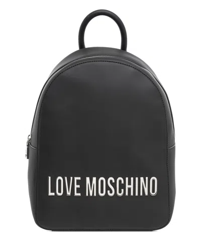 Love Moschino Maxi Lettering Backpack In Black