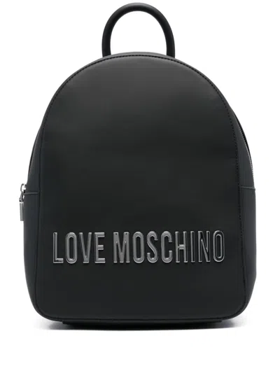 Love Moschino Maxi-lettering Backpack In Black