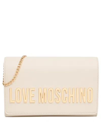 Love Moschino Maxi Lettering Shoulder Bag In Beige