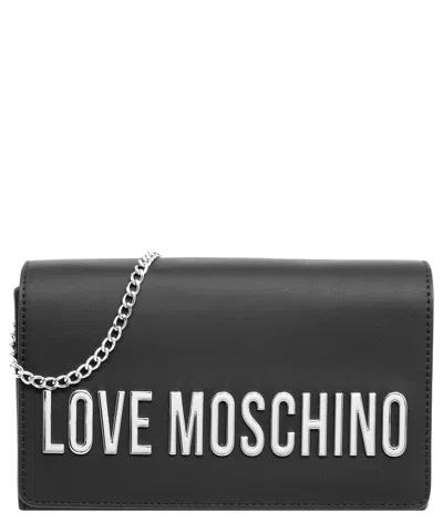 Love Moschino Maxi Lettering Shoulder Bag In Black