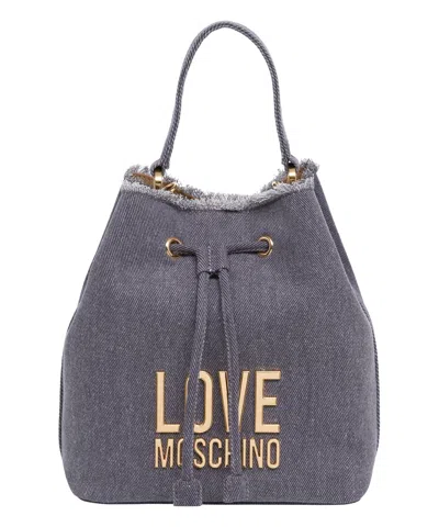 Love Moschino Metal Logo Bucket Bag In Violet