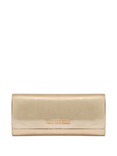 Love Moschino Metallic Chain Bag In Yellow