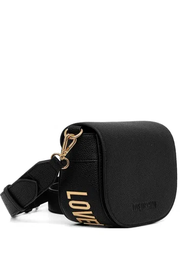 Love Moschino Mini Logo-lettering Satchel In Black