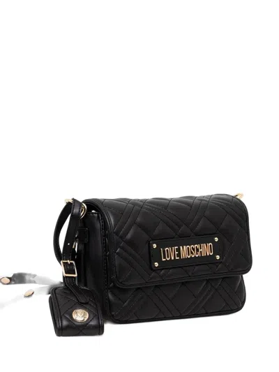 Love Moschino Mini Quilted Shoulder Bag In Black