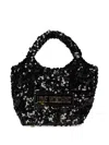 Love Moschino Mini Sequin Top-handle Tote Bag In Black