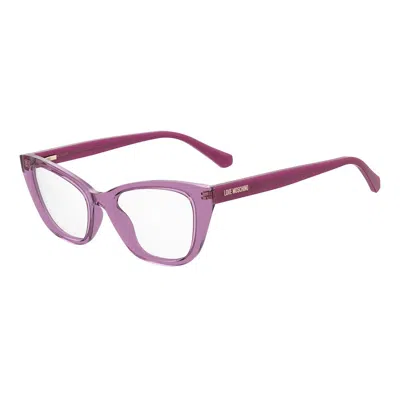 Love Moschino Multicolor Cellulose Propionate Glasses (frames) In Purple