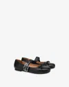Love Moschino Nappa Leather Ballet Flats In Black