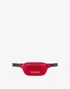 Love Moschino New Shiny Quilted Waist Bag In Red