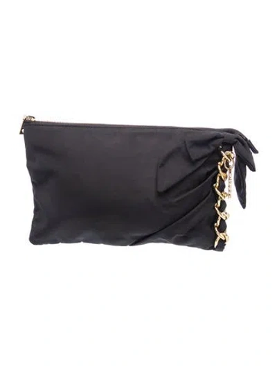 Pre-owned Love Moschino Nylon Clutch In Black