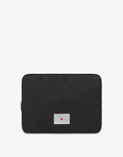 Love Moschino Nylon Laptop Case In Black