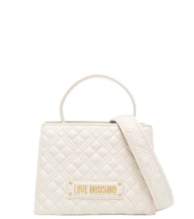 Love Moschino Off White Logo Small Satchel