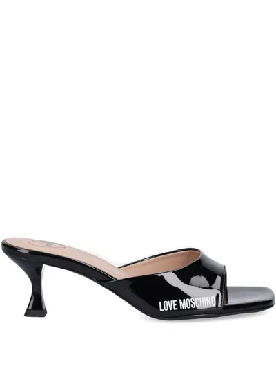 Love Moschino Open-toe Heeled Sandals In Black
