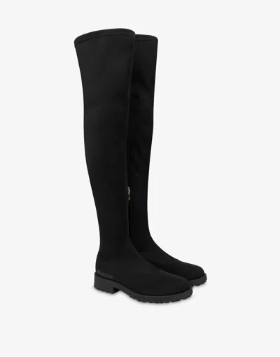 LOVE MOSCHINO OVER-THE-KNEE BOOTS IN LYCRA