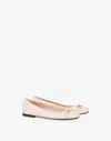 Love Moschino Patent Ballerinas Love Chain Strap In Pink