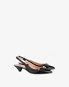 Love Moschino 35mm Bow-detail Slingback Pumps In Black